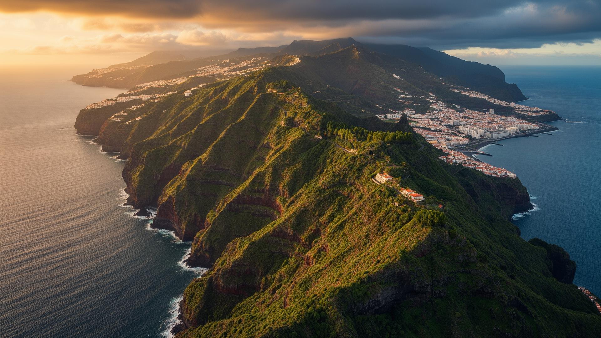 Madeira island aerial view